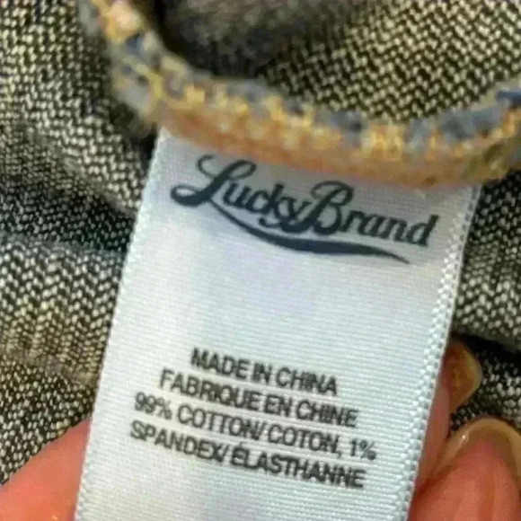 NWOT hand painted Lucky Brand ATL  Atlanta Denim Jacket Sz Xl - Picture 6 of 8